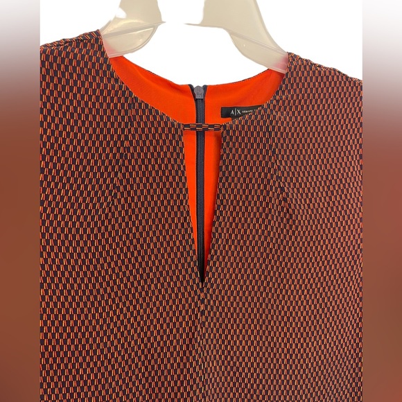 Armani Exchange100% Silk Shell Geometric Prints Cutout Tank top Size  Small - Picture 9 of 9